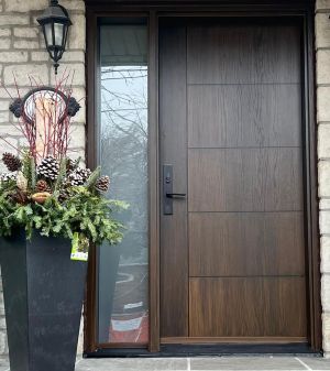 custom front door entry brown